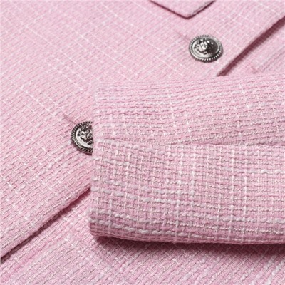 Жакет женский твидовый MIST, размер 48, розовый