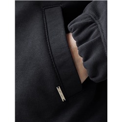 Зип худи на молнии из петельчатого футера трехнитки с резинкой по низу и манжетами