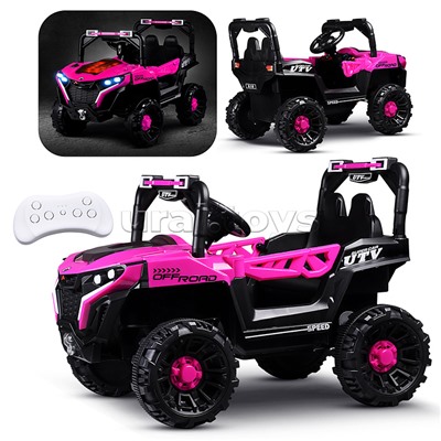 Электромобиль детский "Внедорожник" (цвет розовый)