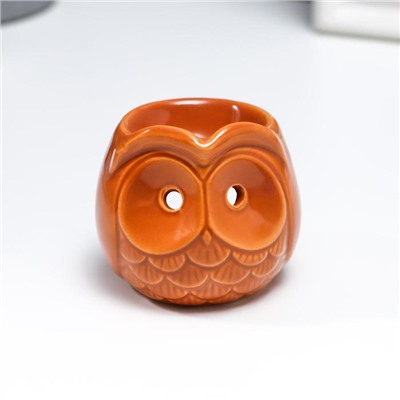 Аромалампа для эфирных масел «Совёнок», керамика под шамот, 6.7×7.5×7.5 см, МИКС