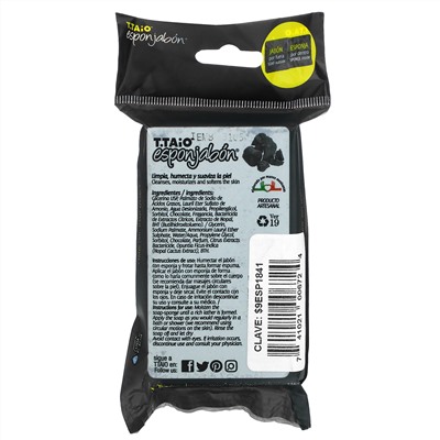 T. Taio, Charcoal Soap-Sponge, 4.2 oz (120 g)