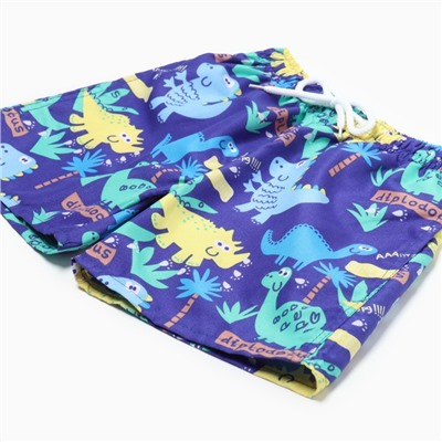 Купальные трусы детские MINAKU «Динозаврики» рост 110-116 см