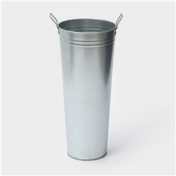 Вазон оцинкованный с ручками, 11 л, d=21 см, h=49 см, ГОСТ