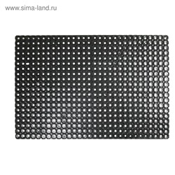 Коврик ячеистый грязесборный, 80×120×1.6 см, чёрный