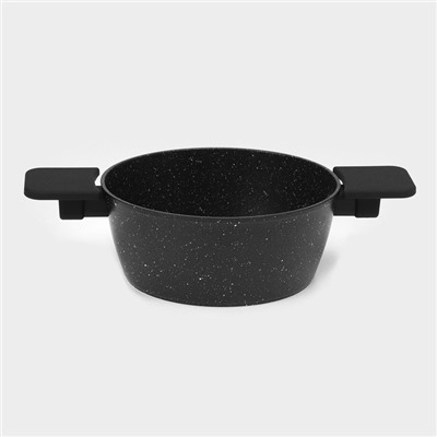Кастрюля Доляна «Первый дом», 2.5 л, d=20 см, с крышкой, антипригарное покрытие, индукция, алюминий, чёрная