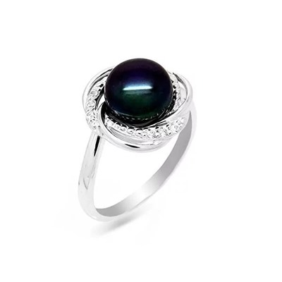 Кольцо из серебра жемчуг, К1371ч