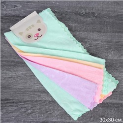 Салфетка для уборки 5 штук 30х30 см / KR-547-1 /уп 12/600/