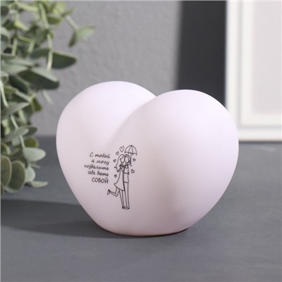 Фигурка светящаяся RISALUX «Сердце. Пара», LED-ночник, 3хLR44, 8×11×7 см