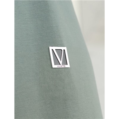 Свитшот с воротом стойкой на молнии из эластичного футера двухнитки