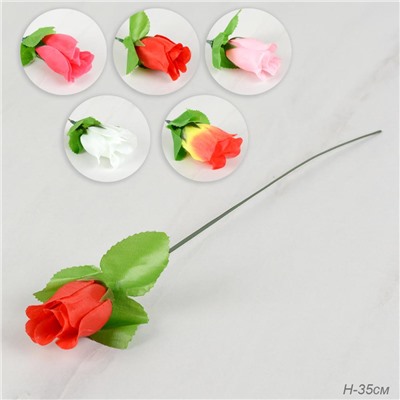 Цветок искусственный Роза 35 см / 42-6 /уп 20/100/5000/