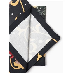 Набор салфеток сервировочных «Этель» Fairy tale, 4 шт., чёрные, 40×40 см