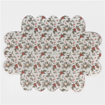 Коробка новогодняя подарочная с пластиковой крышкой «С Новым годом», 20×30×8 см