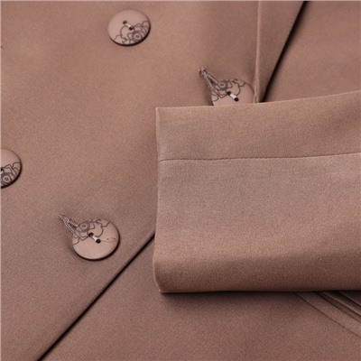 Пиджак женский с накидкой MINAKU: Casual Collection, коричневый, размер 52