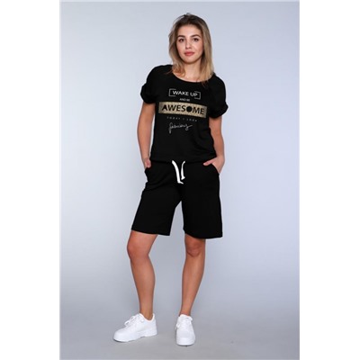 Костюм женский с шортами 299 (Черный)