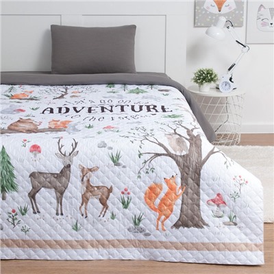 Покрывало 2-спальное «Этель» Adventure, 180×210±5 см, микрофибра