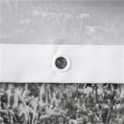 Штора для ванной Доляна «Слон», 180×180 см, белая