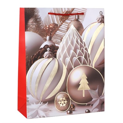 Пакет подарочный 26х32х10 / 10129-M /уп 12/480/ микс Новый год