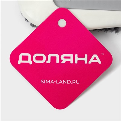 Щётка с ручкой Доляна, с дополнительной щёткой для узких мест, 19.6×5×3 см, щетина 1.6 см