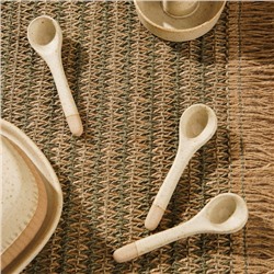 Набор чайных ложек SL Home «Виенто», 10.5×2.8 см, 3 шт., керамика, бежевый