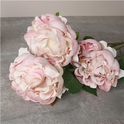 Цветок искусственный Пион букет 78 см / SK-01 /уп 2/300/ (Бежевый)