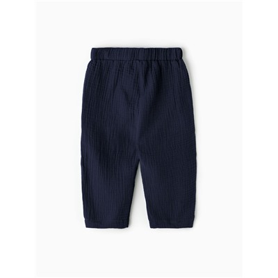 Брюки из муслина для мальчика KAFTAN, рост 122 см, синие