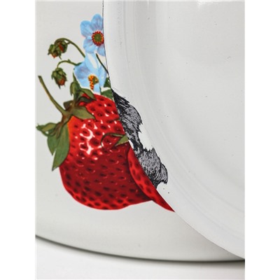 УЦЕНКА Кастрюля эмалированная, 3 л, цилиндрическая, белая