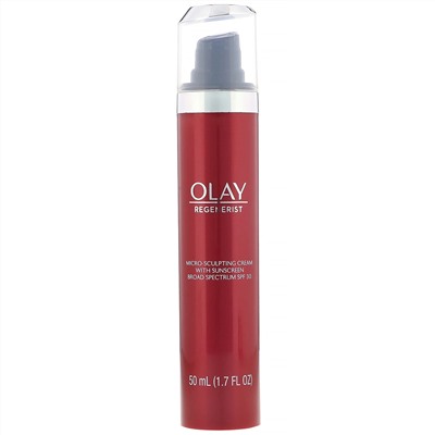 Olay, Regenerist, Micro-Sculpting Cream with Sunscreen, SPF 30, 1.7 fl oz (50 ml)