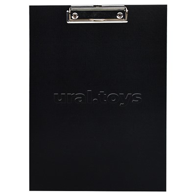 Клипборд A4, картон толщина 2 мм, покрытие ПВХ, черный