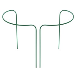Кустодержатель, d=70 см, h=60 см, d=1 см, металл, набор 2 шт., зелёный