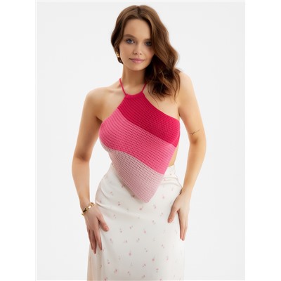 Топ вязаный женский MIST, размер onesize, розовый