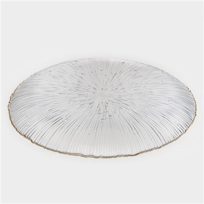 Тарелка подстановочная «Фейерверк», d=31.5 см, стекло, прозрачная