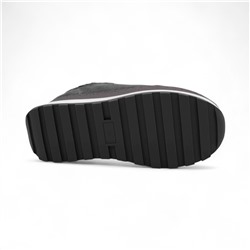 Ботинки из натуральной кожи на меху MD0123-2 серые