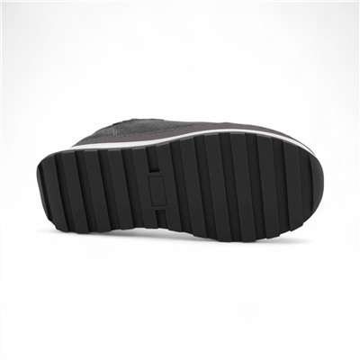 Ботинки из натуральной кожи на меху MD0123-2 серые