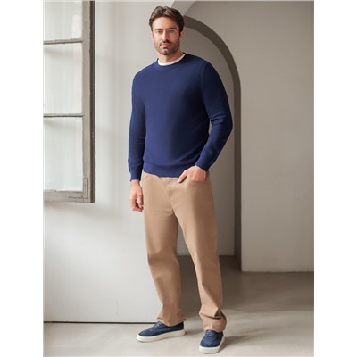 Джемпер фактурной вязки из хлопка с нейлоном