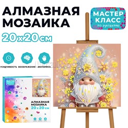 Мозаика алмазная "Волшебный гном" 20*20 см.