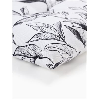 Подушка на стул «Доляна» Plant leaves, 42×42 см, белая
