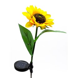 Штекер с подсветкой «Подсолнух», на солнечной батарее, 15×5 см/65 см