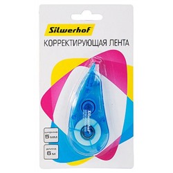 Корректор-лента 5 мм х 6 м в блистере 443017 (1206616) SILWERHOF