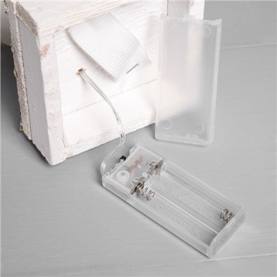 Фигура деревянная «Ёлочка», 30×10×10 см, 35 LED, батарейки AAx2 (не в комплекте), свечение теплое белое