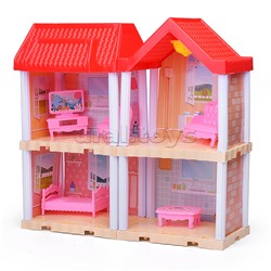 Дом для куклы "Вилла" с мебелью, в коробке