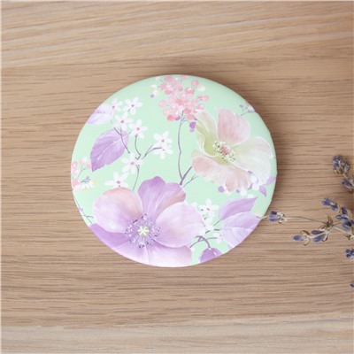 Зеркало карманное 7 см Цветы / MX-230 /уп 60/720/OPP