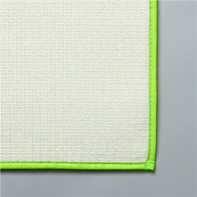 Коврики для ванной и туалета Доляна «Букли», 2 шт., 40×50 см, 50×80 см, зелёные