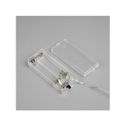 Светодиодная ветка 70 см, 20 LED, серебристая, батарейки AAх2 (не в комплекте), свечение белое