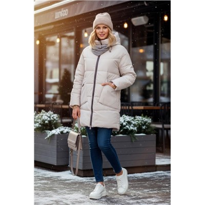 Куртка зимняя большие размеры, арт.2832 (Светло-бежевый)