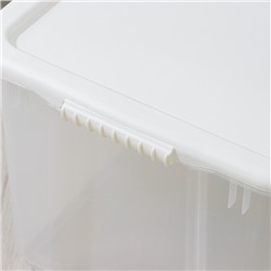 Контейнер для хранения Porter, 21 л, 42×32×26 см, с крышкой, цвет слоновая кость