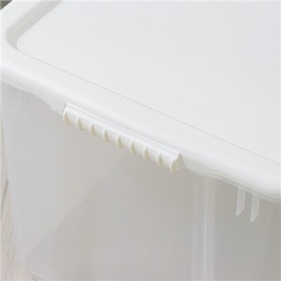 Контейнер для хранения Porter, 21 л, 42×32×26 см, с крышкой, цвет слоновая кость