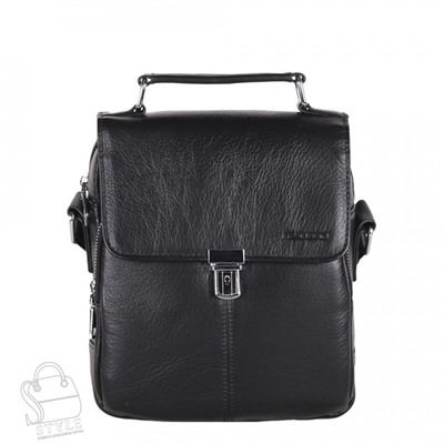 Сумка мужская кожаная 2066BSH black Heanbag