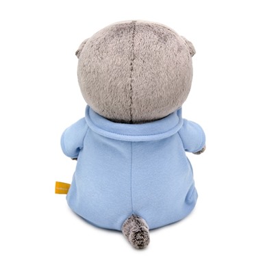 Мягкая игрушка «Кот Басик BABY» в голубом комбинезоне с сердечком, 20 см