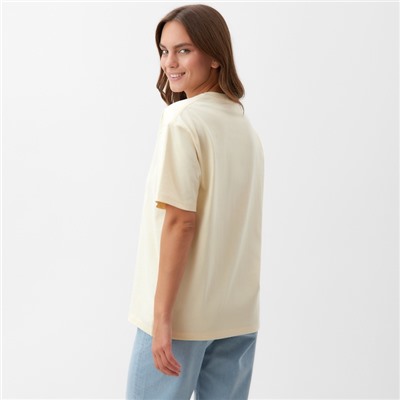 Футболка женская KAFTAN: Basic line, цвет молочный, размер 40-42