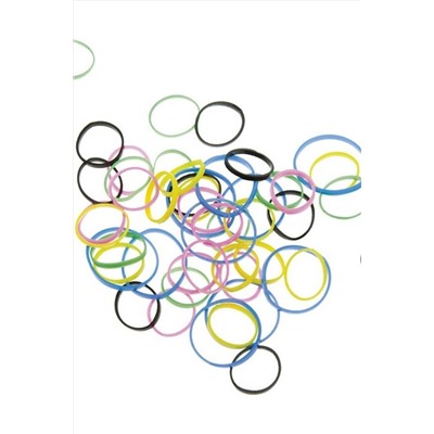 Dewal Beauty Резинки для волос мини цветные DBR20, силикон, 50 шт. KRISTALLER, 1117396
